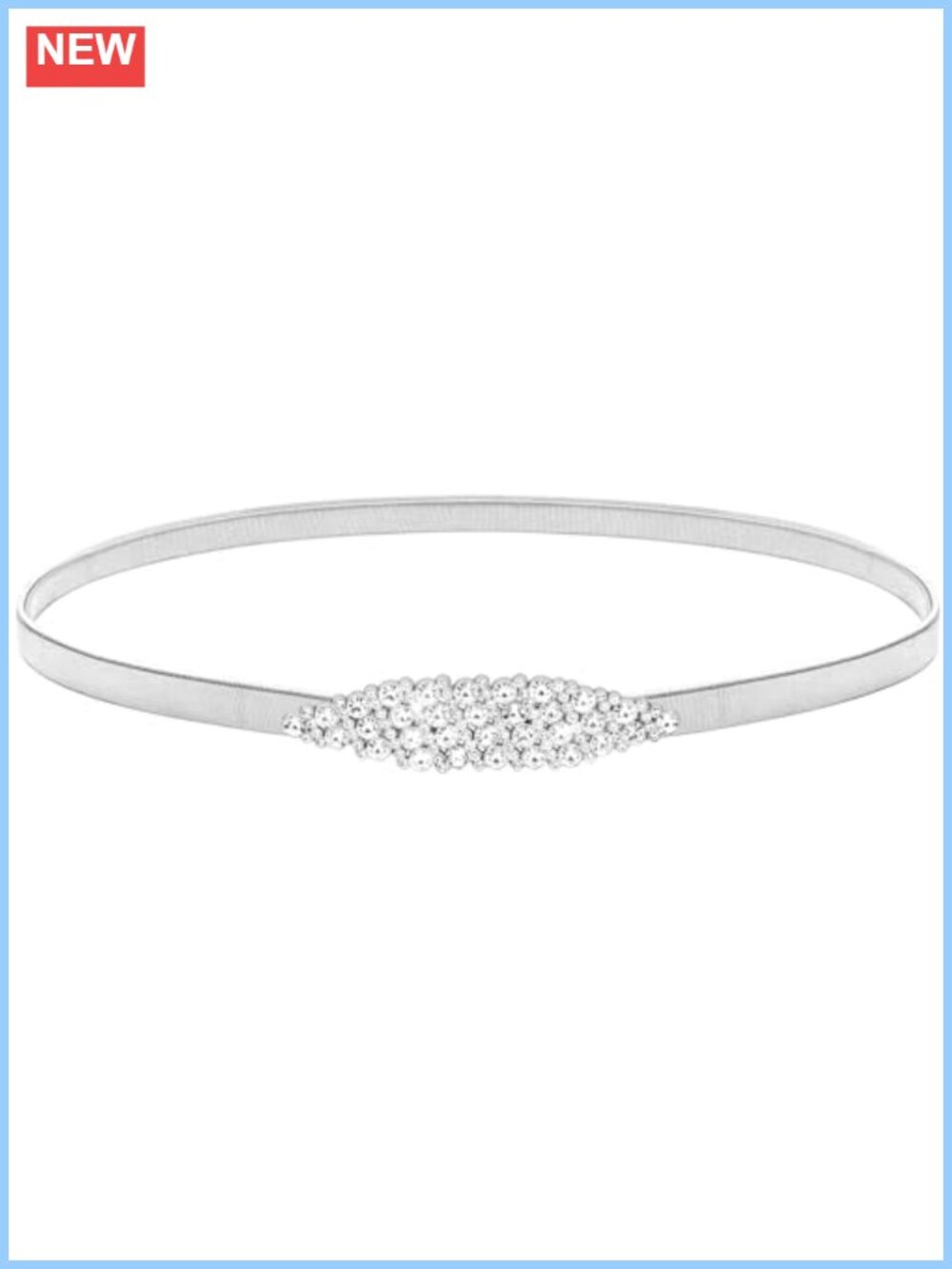 Skinny Metal Waist Belt Elastic Thin Stretch Chain Belt